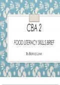 Home Economics_Food Literacy Skills Brief