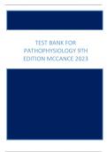 Test Bank for Pathophysiology 9th Edition Mccance 2023