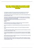 NEW 2023 GERMAN DRIVER’S LICENSE GUIDE  SOLUTION USAREUR PRACTICE EXAM WITH  ANSWERS