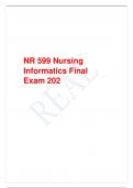 NR 599 Nursing  Informatics Final  Exam 2023 