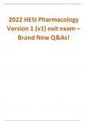 2022 HESI Pharmacology Version 1 (v1) exit exam – Brand New Q&As!