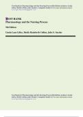 Test Bank for Pharmacology and the Nursing Process 9th Edition Authors: Linda Lilley, Shelly Collins, Julie Snyder | Complete Guide A+