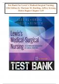 Test Bank For Lewis's Medical-Surgical Nursing, 12th Edition by Mariann M. Harding, Jeffrey Kwong, Debra Hagler Chapter 1-69