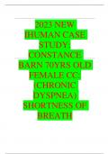 2023 NEW CASE STUDY: CONSTANCE BARN 70YRS OLD FEMALE CC: (CHRONIC DYSPNEA) SHORTNESS OF BREATH