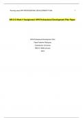 NR 510 Week 4 Assignment APN Professional Development Plan Paper.