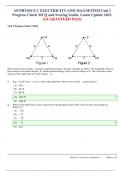 AP PHYSICS C ELECTRICITY AND MAGNETISM Unit 1 Progress Check MCQ and Scoring Guide. Latest Update 2023. (GUARANTEED PASS