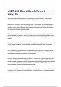 NURS 612 Mental Health/Exam 3 Maryville 2023