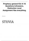 Prophecy general ICU A V3  Questions &Answers,  Distinction Level  Assignment Has everything.