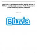 NURS 6512 Week 6 Midterm Exam / NURS6512 Week 6 Midterm Exam (Latest): Advanced Health Assessment: Walden University (Already graded A)