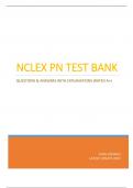 NCLEX PN TEST BANK - QUESTIONS & ANSWERS WITH EXPLANATIONS (RATED A+) 100% REVIEWED BEST UPDATE 2023