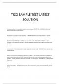 TICO SAMPLE TEST LATEST SOLUTION