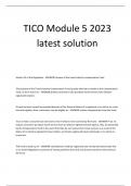 TICO Module 5 2023  latest solution