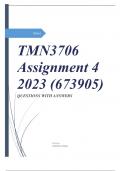 TMN3706 Assignment 4 2023 (673905)