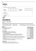 AQA AS BUSINESS Paper 2 MAY 2023 QUESTION PAPER: Business 2