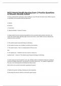 N322 Mental Health Nursing Exam 2 Practice Questions & Answers Already Solved 