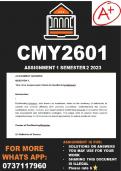 CMY2601 Assignment 1 Semester 2 2023 (ANSWERS)