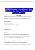 NURS 618 Med Surg Neuro Revised Exam With Clear Questions And Answers With Guaranteed A+