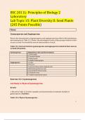 BSC 2011L: Principles of Biology 2 Laboratory Lab Topic 15: Plant Diversity II: Seed Plants (245 Points Possible