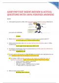 AANP FNP TEST HEENT,REVIEW & ACTUAL QUESTIONS WITH 100% VERIFIED ANSWERS