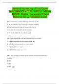 Sterile Processing - Final Exam, IAHCSMM CENTRAL SUPPLY STUDY GUIDE, Sterile Processing Study Material for Certification Exam