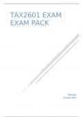 TAX2601 EXAM PACK