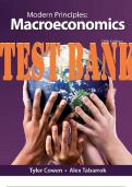 TEST BANK for Modern Principles: Macroeconomics 5th Edition by Tyler Cowen and Alex Tabarrok | All 21 Chapters)