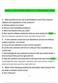 MERA CUSTOMER SERVICE SCREENING TEST questions and answers} Latest 2023 - 2024 (verified answers)