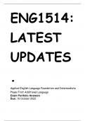 ENG1514: LATEST UPDATES 