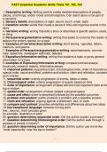 PACT Essential Academic Skills: Tests 701, 702, 703 1. Descriptive writing: Writing used to create detailed descriptions of people, places, and things, and/or mood and atmosphere. Can stand alone or be part of a narrative