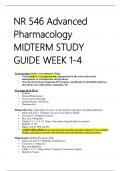 NR 546 Advanced Pharmacology MIDTERM STUDY GUIDE WEEK 1-4