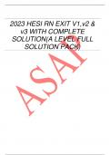 2023 HESI RN EXIT V1,v2 &  v3 WITH COMPLETE SOLUTION(A LEVEL FULL SOLUTION PACK)