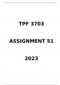 TPF3703 Assignment 51 2023 [ distinction Guarante]