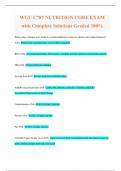 WGU C787 NUTRITION CORE EXAM with Complete Solutions Graded 100%