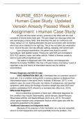 NURSE_6531 Assignment i-Human Case Study  Updated Version Already Passed