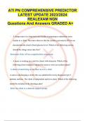 ATI PN COMPREHENSIVE PREDICTOR LATEST UPDATE 2023/2024 REALEXAM NGN Questions And Answers GRADED A+