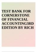 TEST BANK FOR CORNERSTONE OF FINANCIAL ACCOUNTING3RD EDITION BY RICH