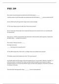 PHE 289 exam practice questions with correct answers