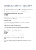 WGU Biochem C785: Unit 4 DNA and RNA QUESTIONS & ANSWERS 2023 ( A+ GRADED 100% VERIFIED)