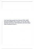 Case Study Posttraumatic Stress Disorder (PTSD), RAPID Reasoning STUDENT, Marcus Jackson, 34 years old, Latest Questions and Answers with Explanations, All Correct Study Guide, Download to Score A