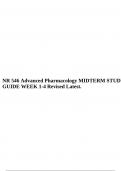 NR 546 Advanced Pharmacology MIDTERM STUDYGUIDE WEEK 1-4 Revised Latest, NR 546 Initial Post Week 2 Exam Study Guide 100%Verified & NR546 Antidepressant and Mood Stabilizer Medication Table.