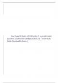 Case Study Cirrhosis, John Richards, 45 years old, Latest Questions and Answers with Explanations, All Correct Study Guide, Download to Score A