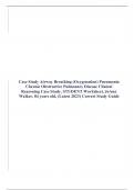 Case Study Airway Breathing (Oxygenation) Pneumonia Chronic Obstructive Pulmonary Disease Clinical Reasoning Case Study, STUDENT Worksheet, JoAnn Walker, 84 years old, (Latest 2023) Correct Study Guide