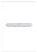 Case Study Acute Lymphoblastic Leukemia (ALL) SKINNY Reasoning, April Peters, 10 years old, (Latest 2023) Correct Study Guide, Download to Score A