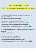 NSG 233 Med Surg 2 Exam 3 Questions and Answers (2024 / 2025) (Verified Answers)