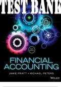 TEST BANK for Financial Accounting, 10th Edition By Pratt and Michael Peters | Complete 14 Chapters