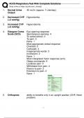 ACCS Respiratory Test With Complete Solutions