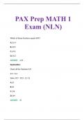 PAX NLN 2023/2024 exam 