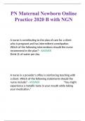 PN Maternal Newborn Online Practice 2020 B with NGN