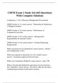 CDFM Exam 1 Study Set| 665 Questions| With Complete Solutions