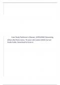 Case Study Parkinson's Disease, UNFOLDING Reasoning, Lillian Lilly Marie Jones, 76 years old, (Latest 2023) Correct Study Guide, Download to Score A